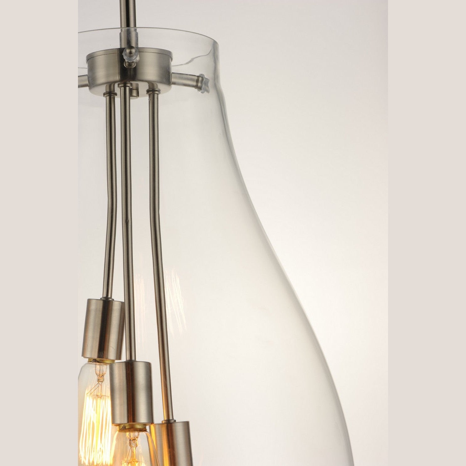 Maxim - 10164CLSN - Three Light Pendant - Gourd - Satin Nickel