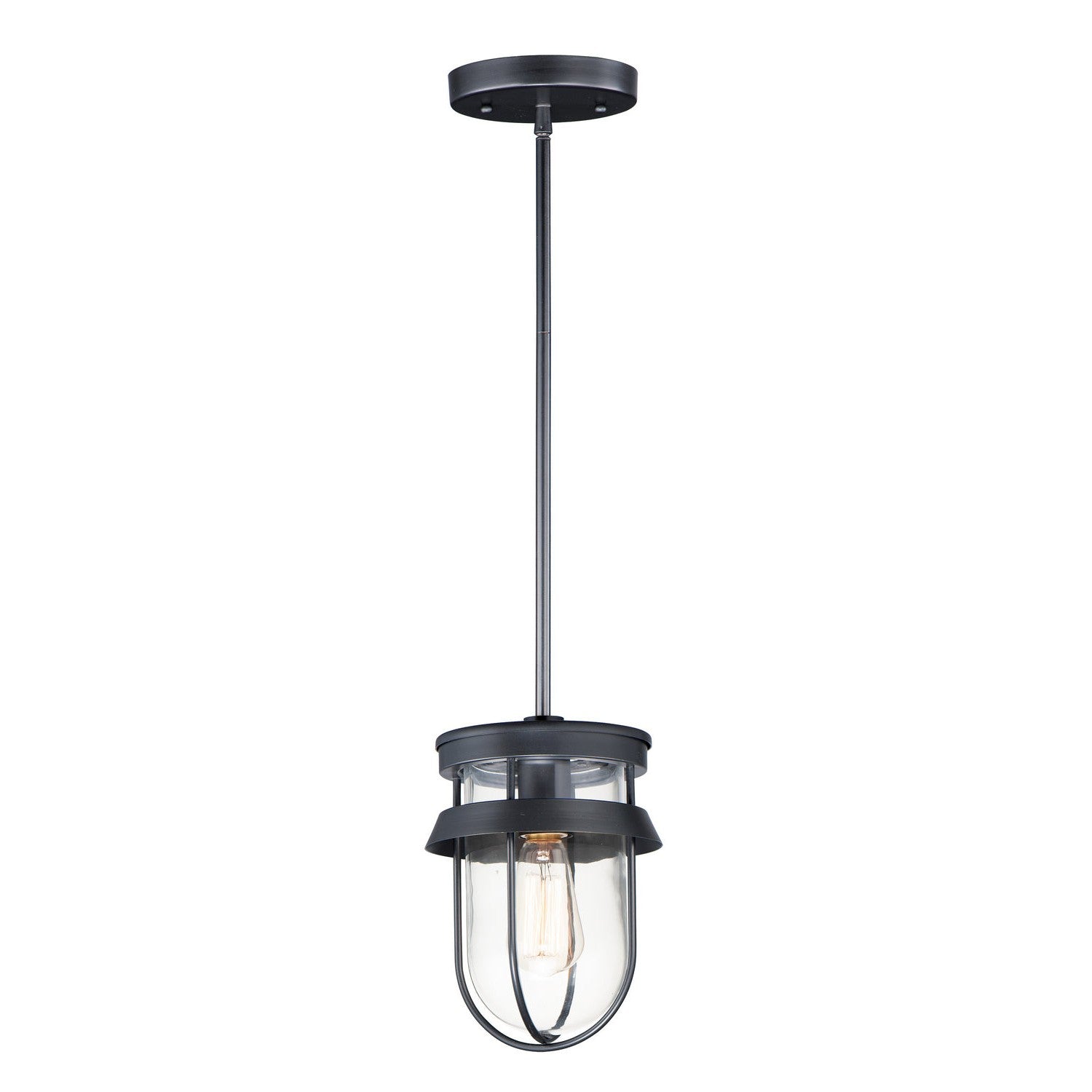 Maxim - 10268CLBK - One Light Semi-Flush Mount - Breakwater - Black