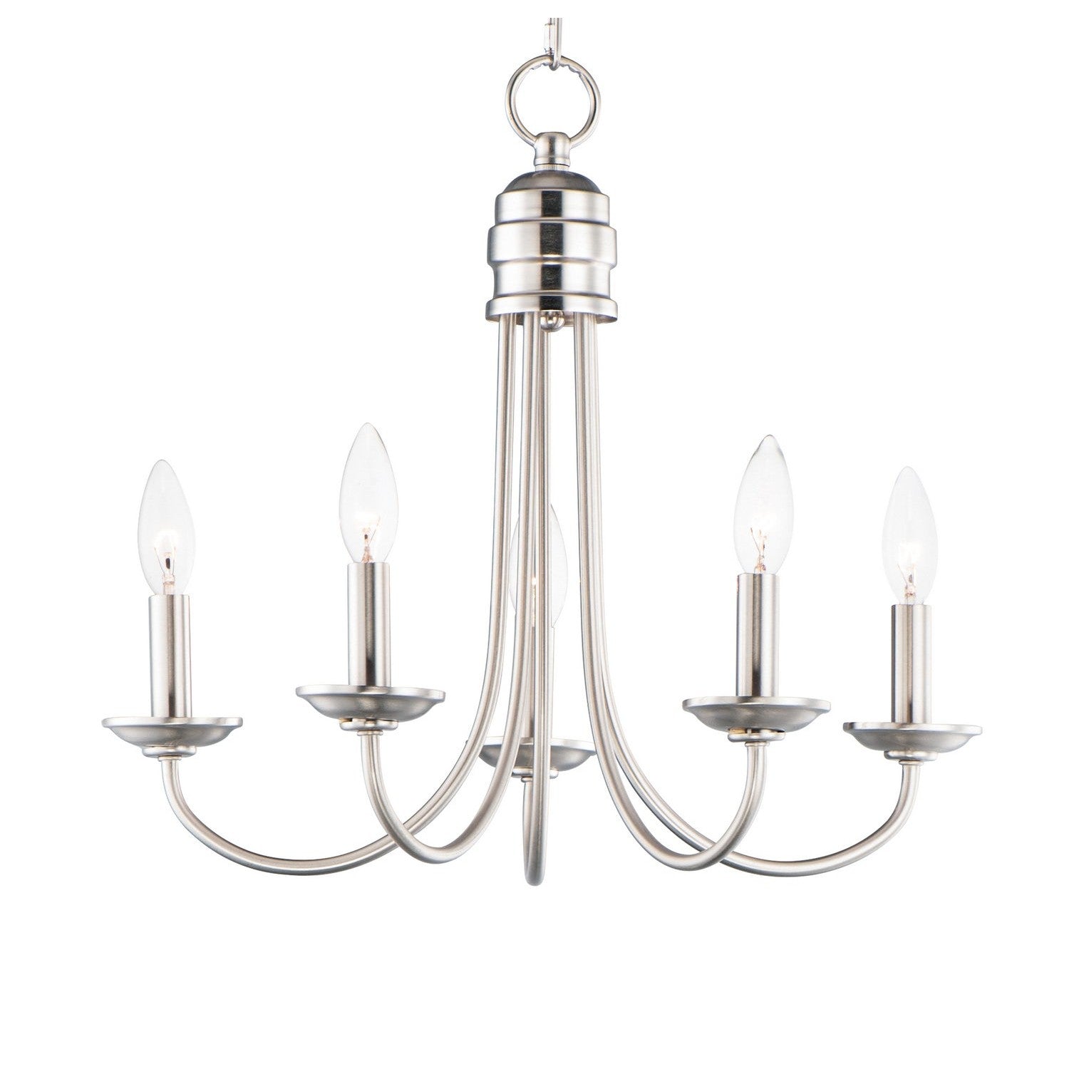 Maxim - 10345SN - Five Light Chandelier - Logan - Satin Nickel