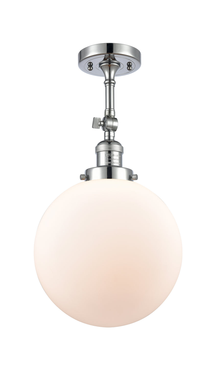 Innovations - 201F-PC-G201-10 - One Light Semi-Flush Mount - Franklin Restoration - Polished Chrome