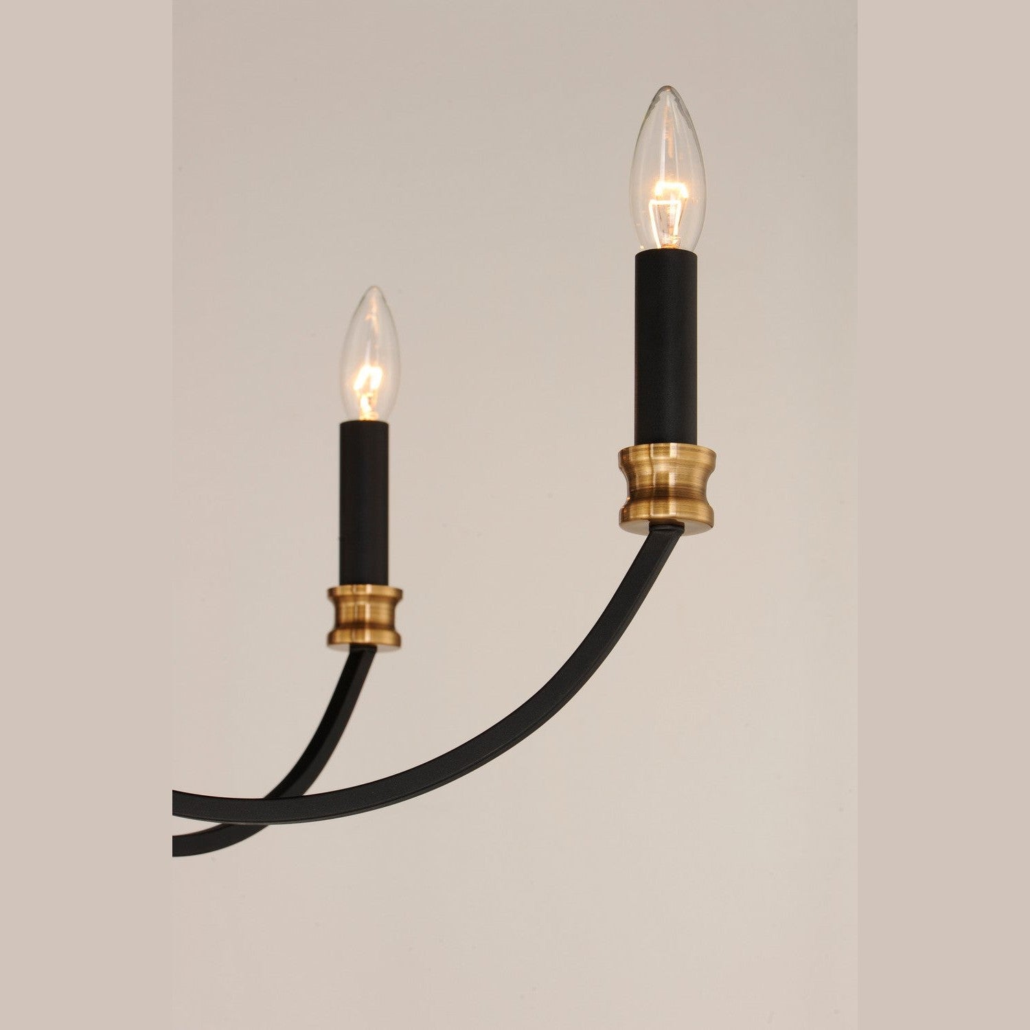 Maxim - 11373BKAB - Three Light Chandelier - Charlton - Black / Antique Brass
