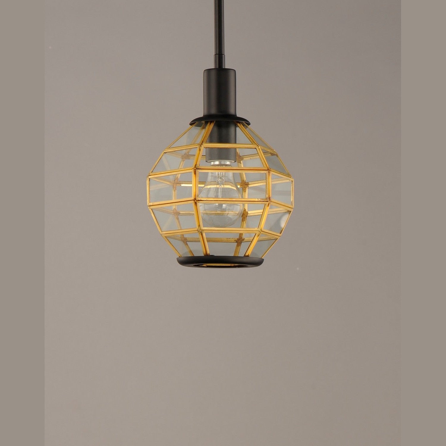 Maxim - 11541BKBUB - One Light Mini Pendant - Heirloom - Black / Burnished Brass