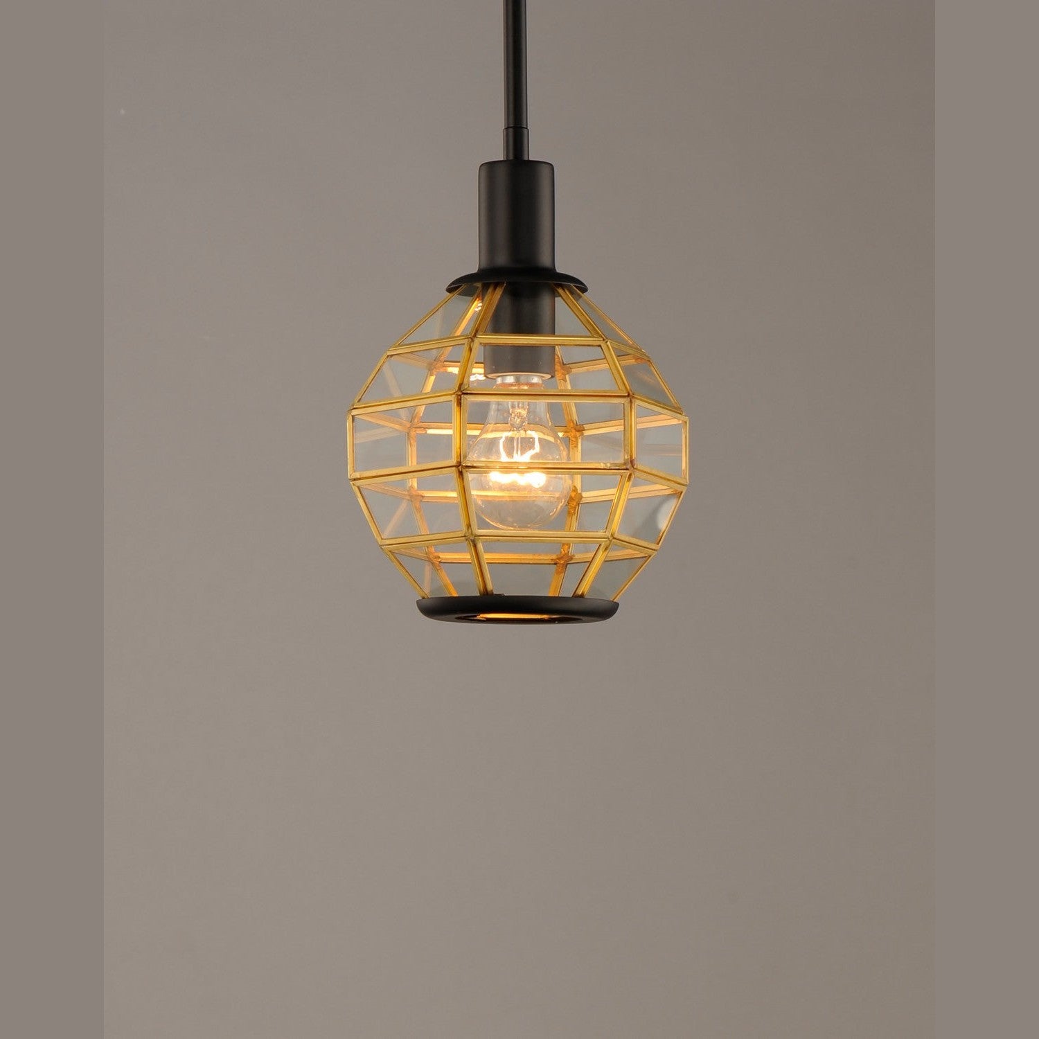 Maxim - 11541BKBUB - One Light Mini Pendant - Heirloom - Black / Burnished Brass