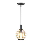 Maxim - 11541BKBUB - One Light Mini Pendant - Heirloom - Black / Burnished Brass