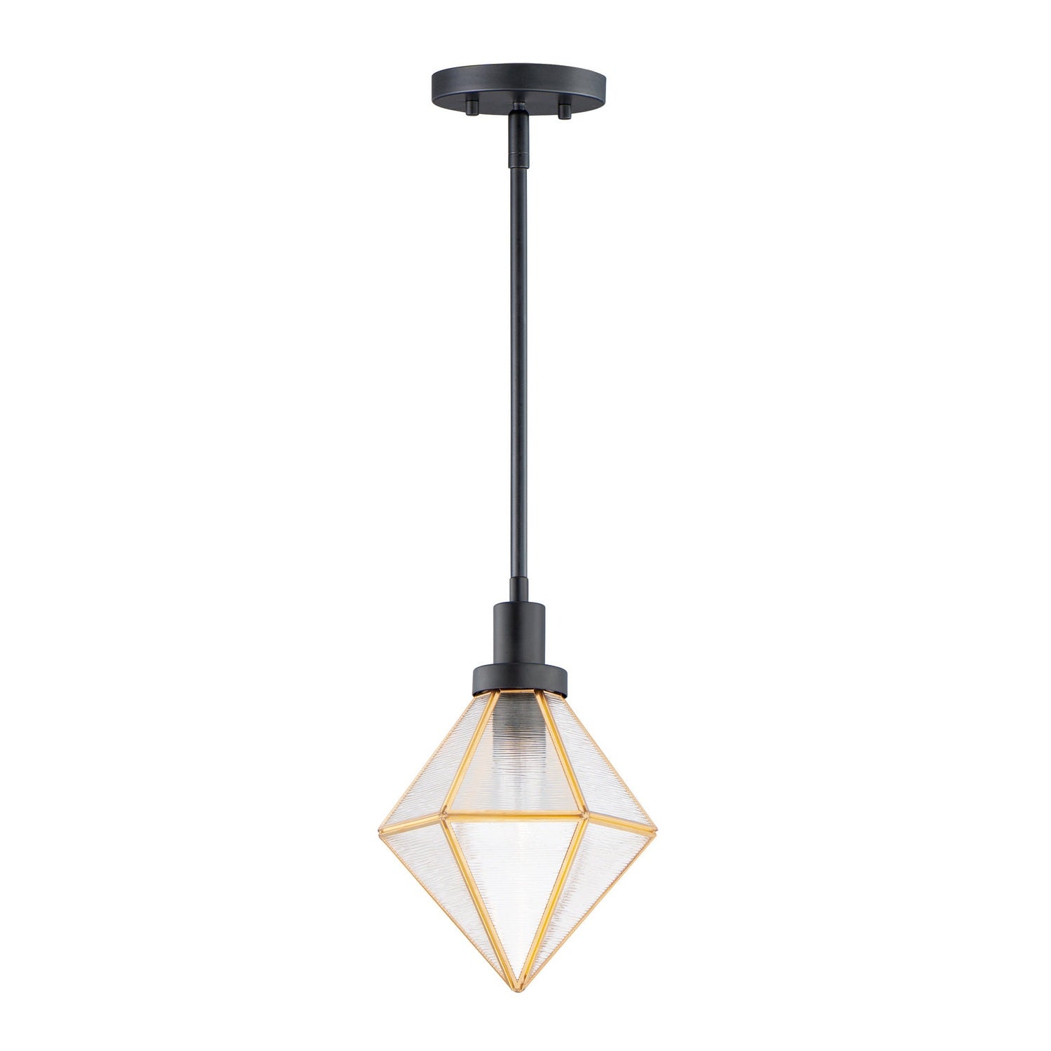 Maxim - 11555BKBUB - One Light Pendant - Adorn - Black / Burnished Brass