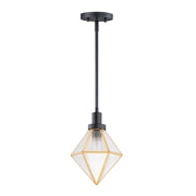 Maxim - 11555BKBUB - One Light Pendant - Adorn - Black / Burnished Brass