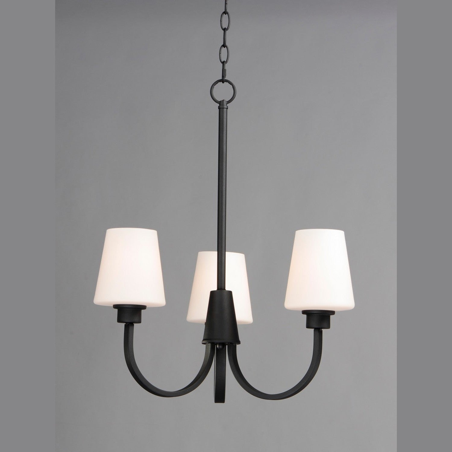 Maxim - 11823SWBK - Three Light Chandelier - Shelter - Black
