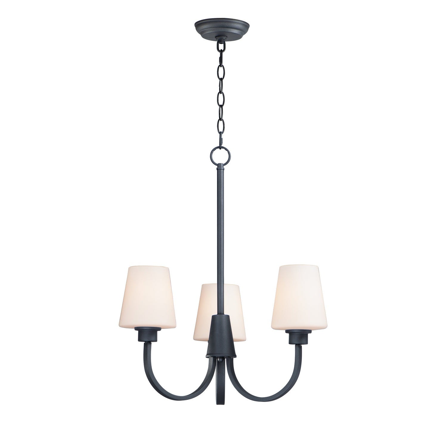 Maxim - 11823SWBK - Three Light Chandelier - Shelter - Black