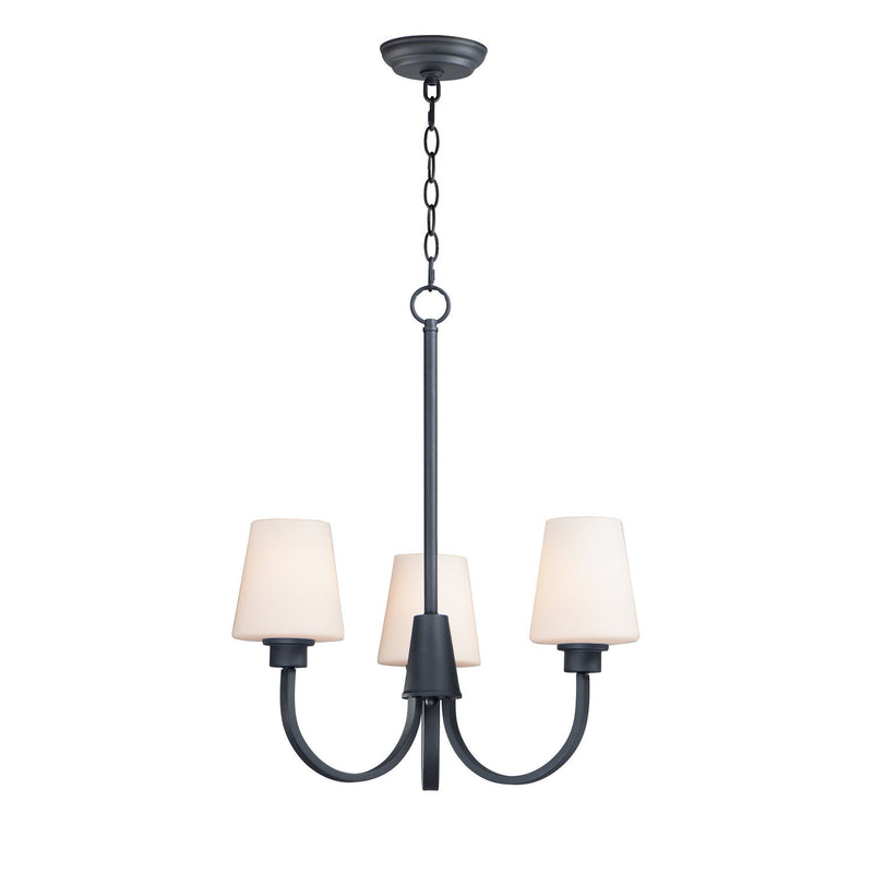 Maxim - 11823SWBK - Three Light Chandelier - Shelter - Black