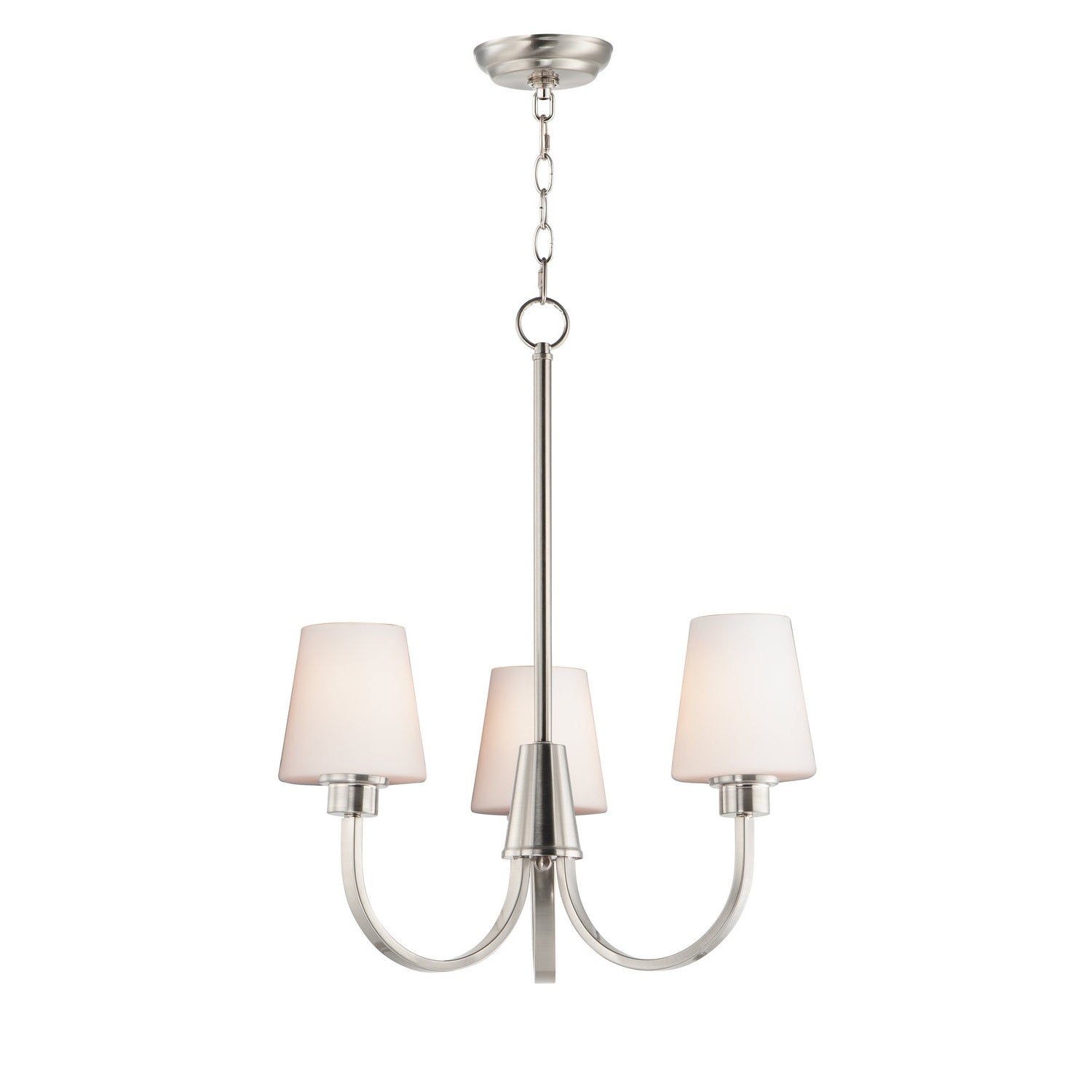 Maxim - 11823SWSN - Three Light Chandelier - Shelter - Satin Nickel