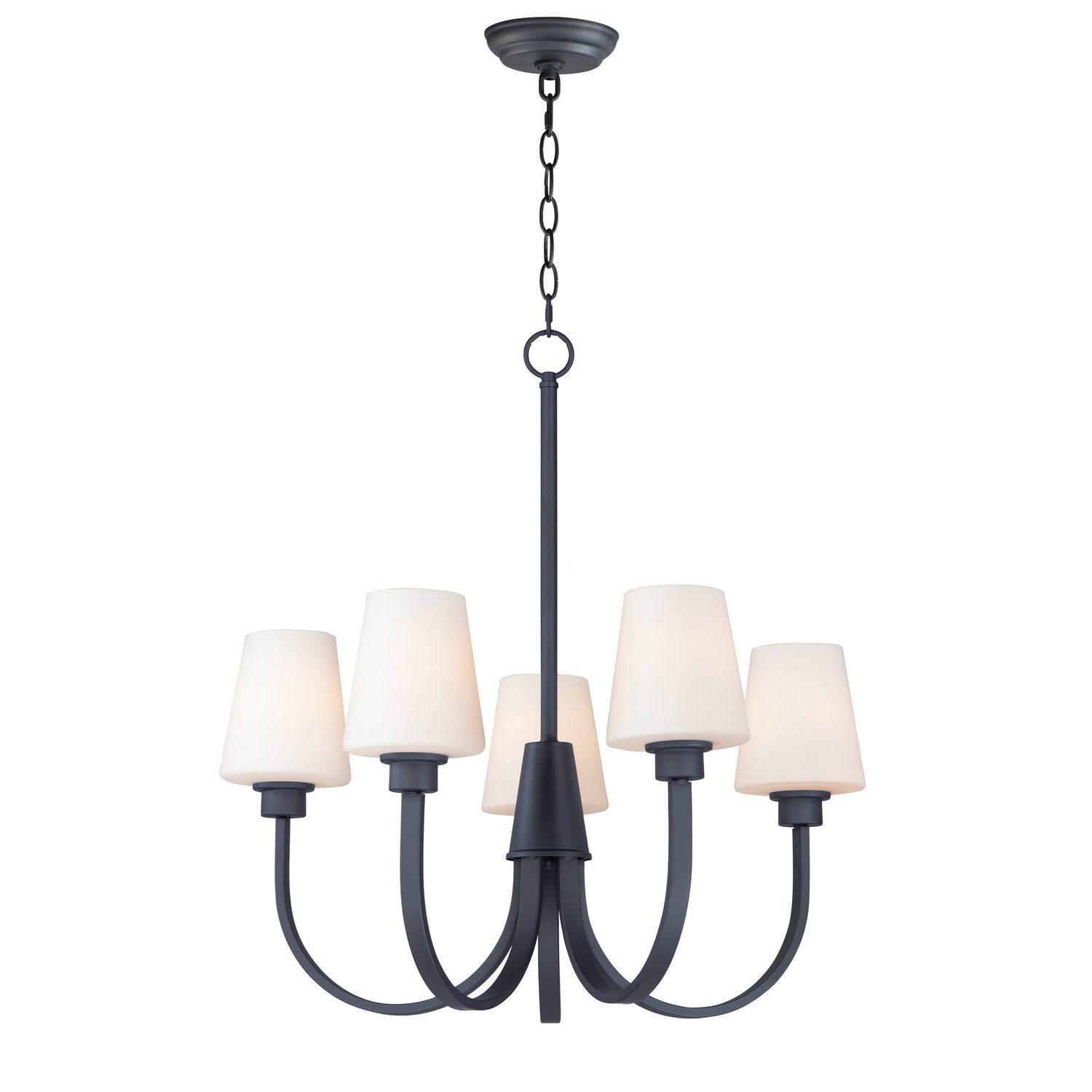 Maxim - 11825SWBK - Five Light Chandelier - Shelter - Black