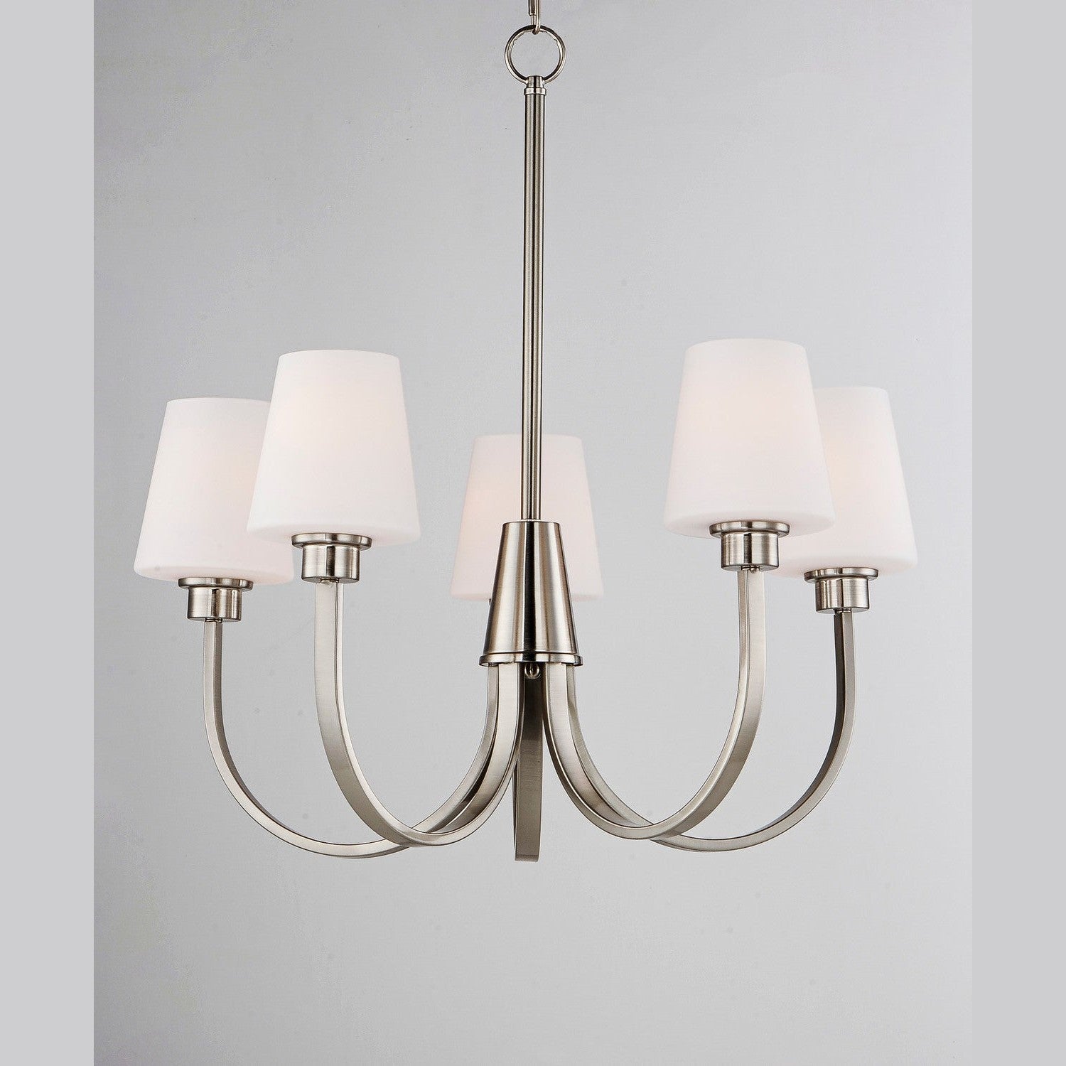 Maxim - 11825SWSN - Five Light Chandelier - Shelter - Satin Nickel