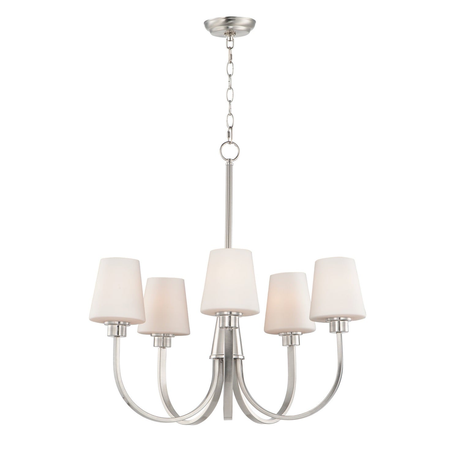 Maxim - 11825SWSN - Five Light Chandelier - Shelter - Satin Nickel