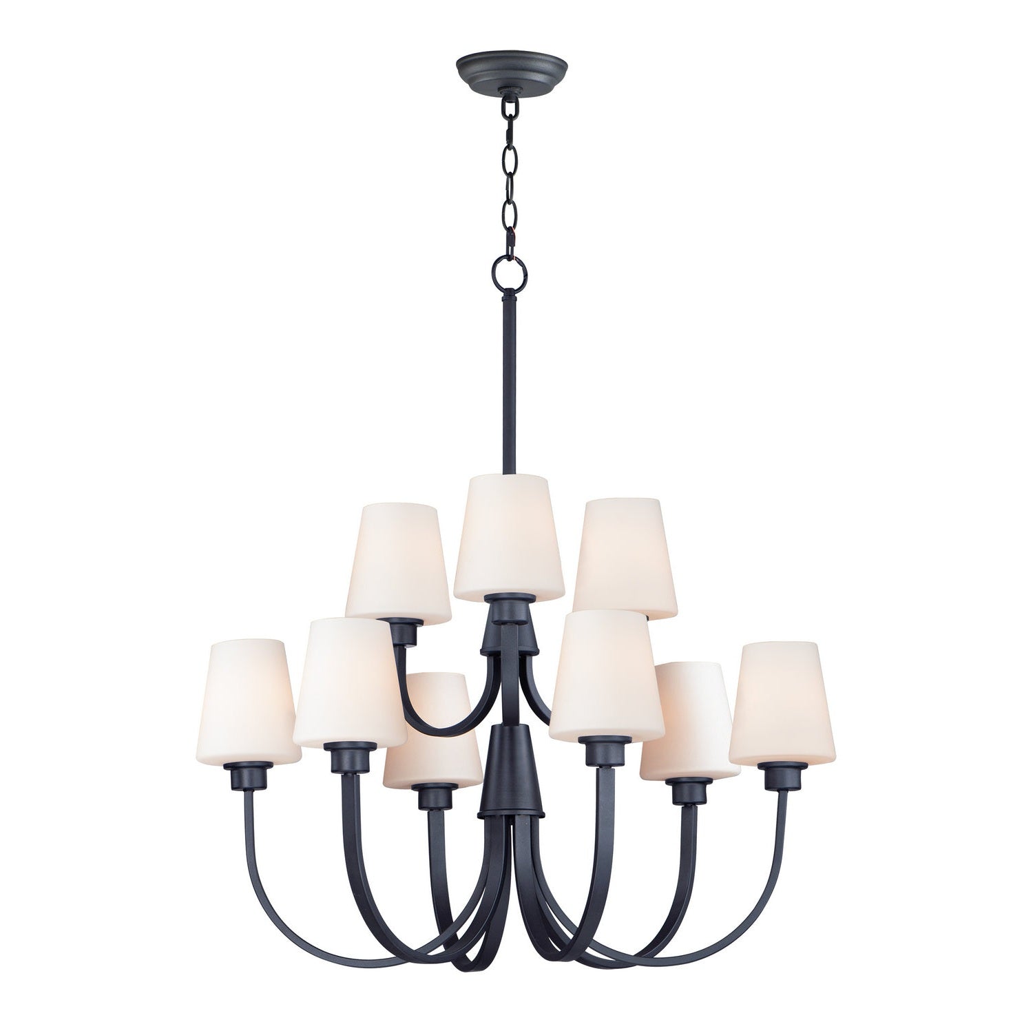 Maxim - 11826SWBK - Nine Light Chandelier - Shelter - Black
