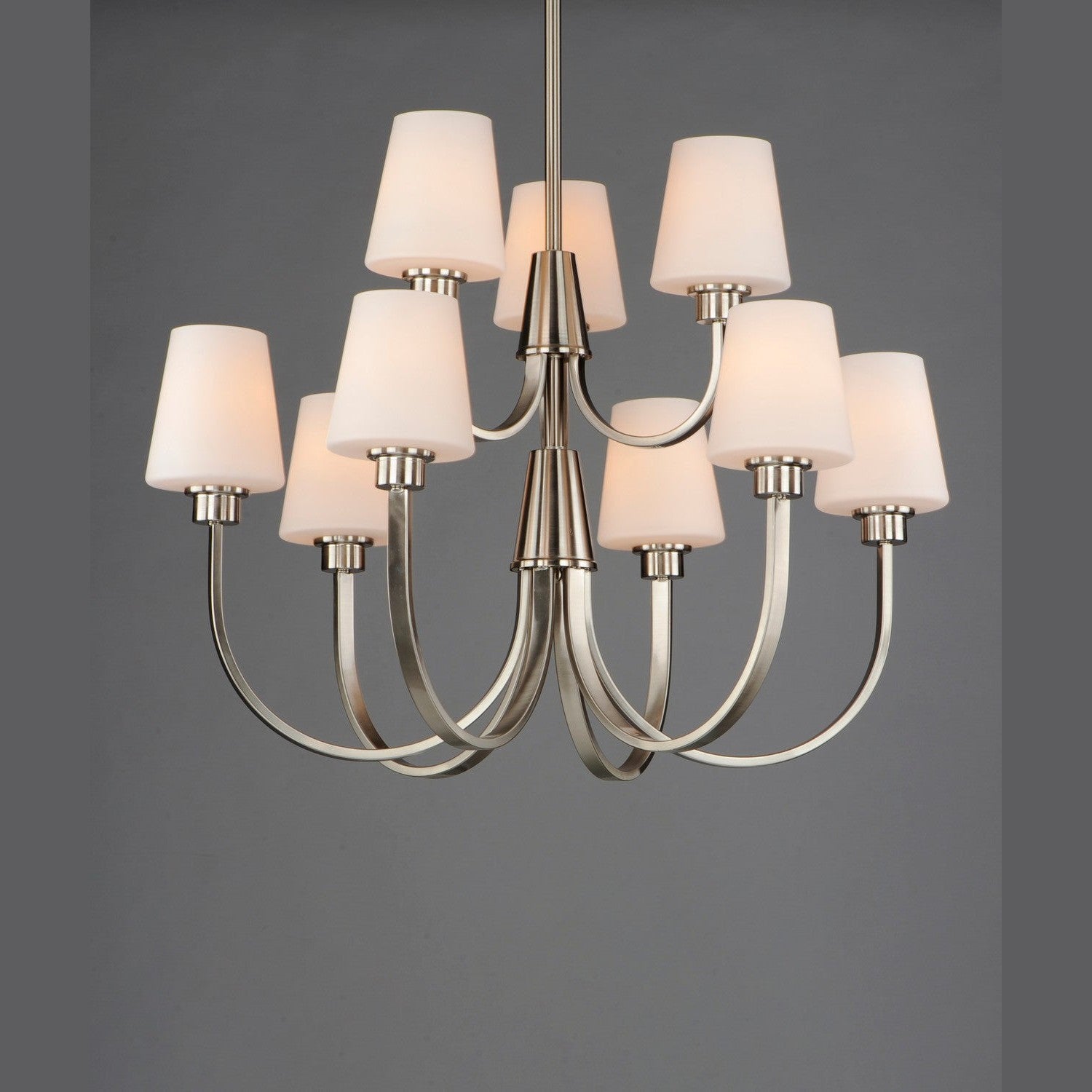 Maxim - 11826SWSN - Nine Light Chandelier - Shelter - Satin Nickel