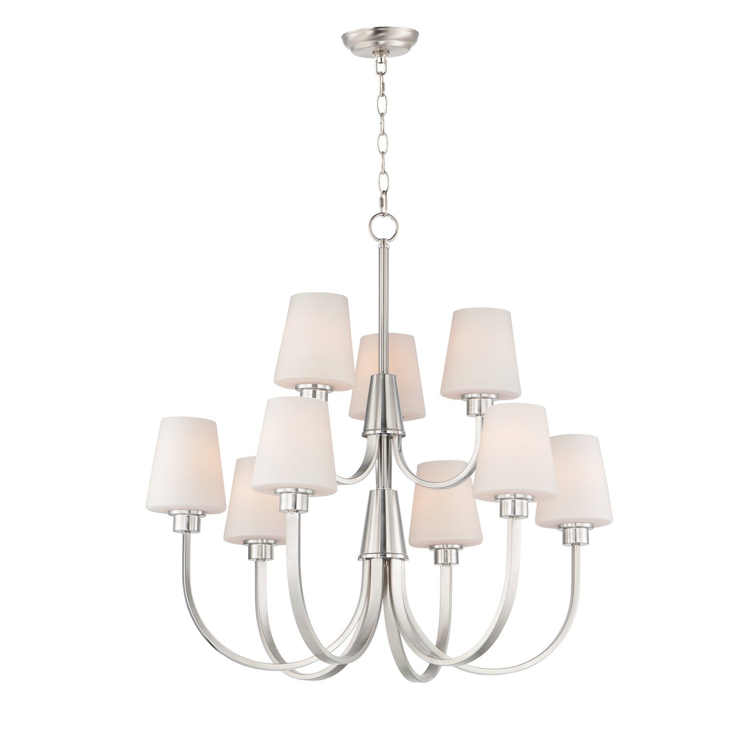 Maxim - 11826SWSN - Nine Light Chandelier - Shelter - Satin Nickel