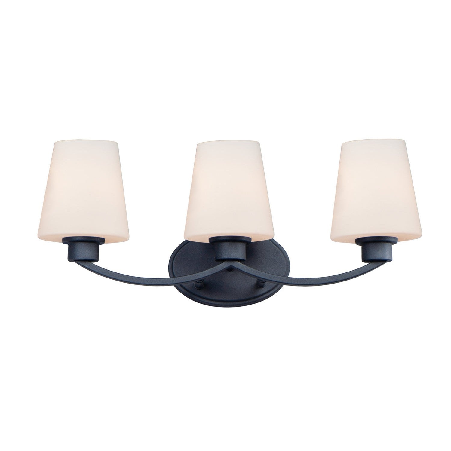 Maxim - 11833SWBK - Three Light Bath Vanity - Shelter - Black