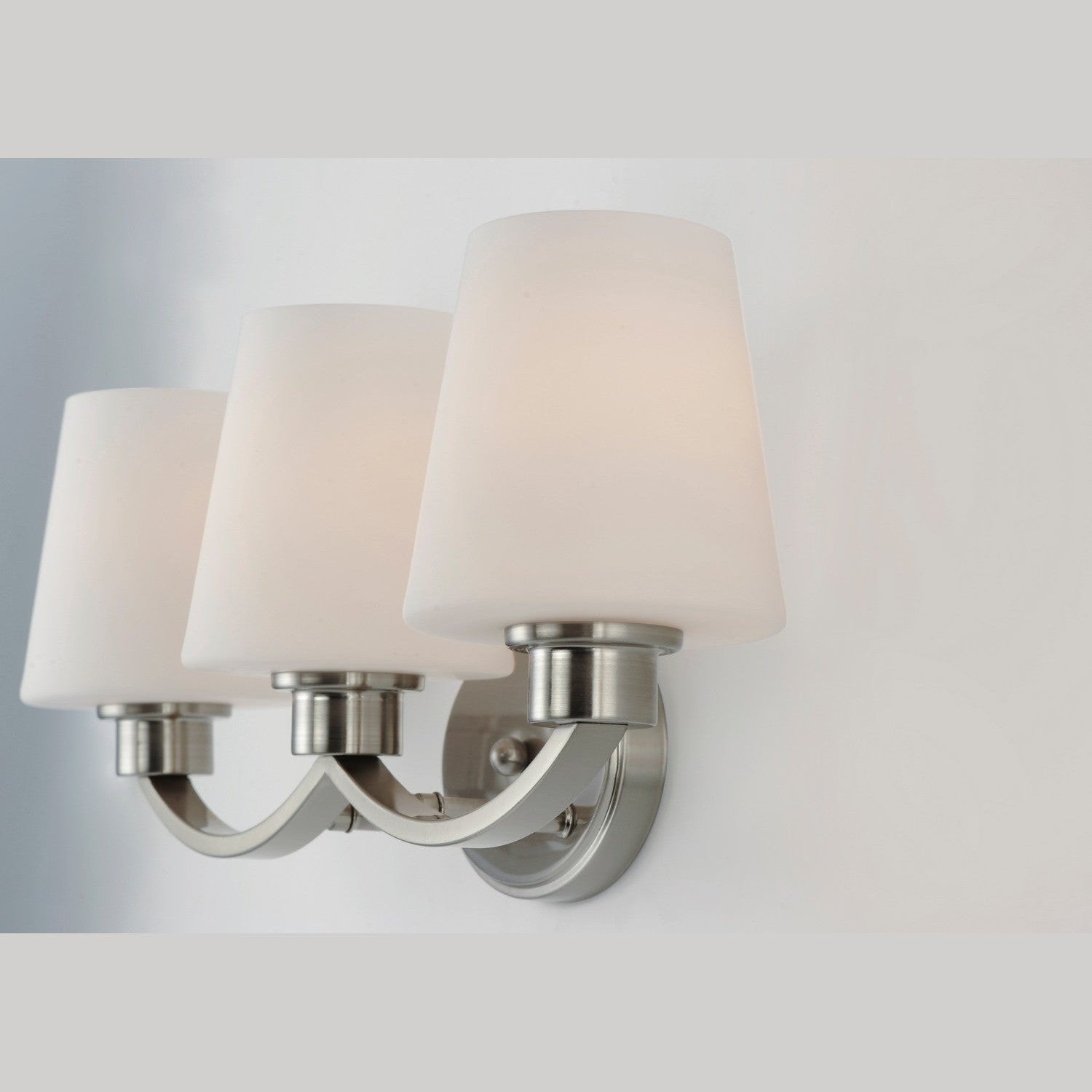 Maxim - 11833SWSN - Three Light Bath Vanity - Shelter - Satin Nickel