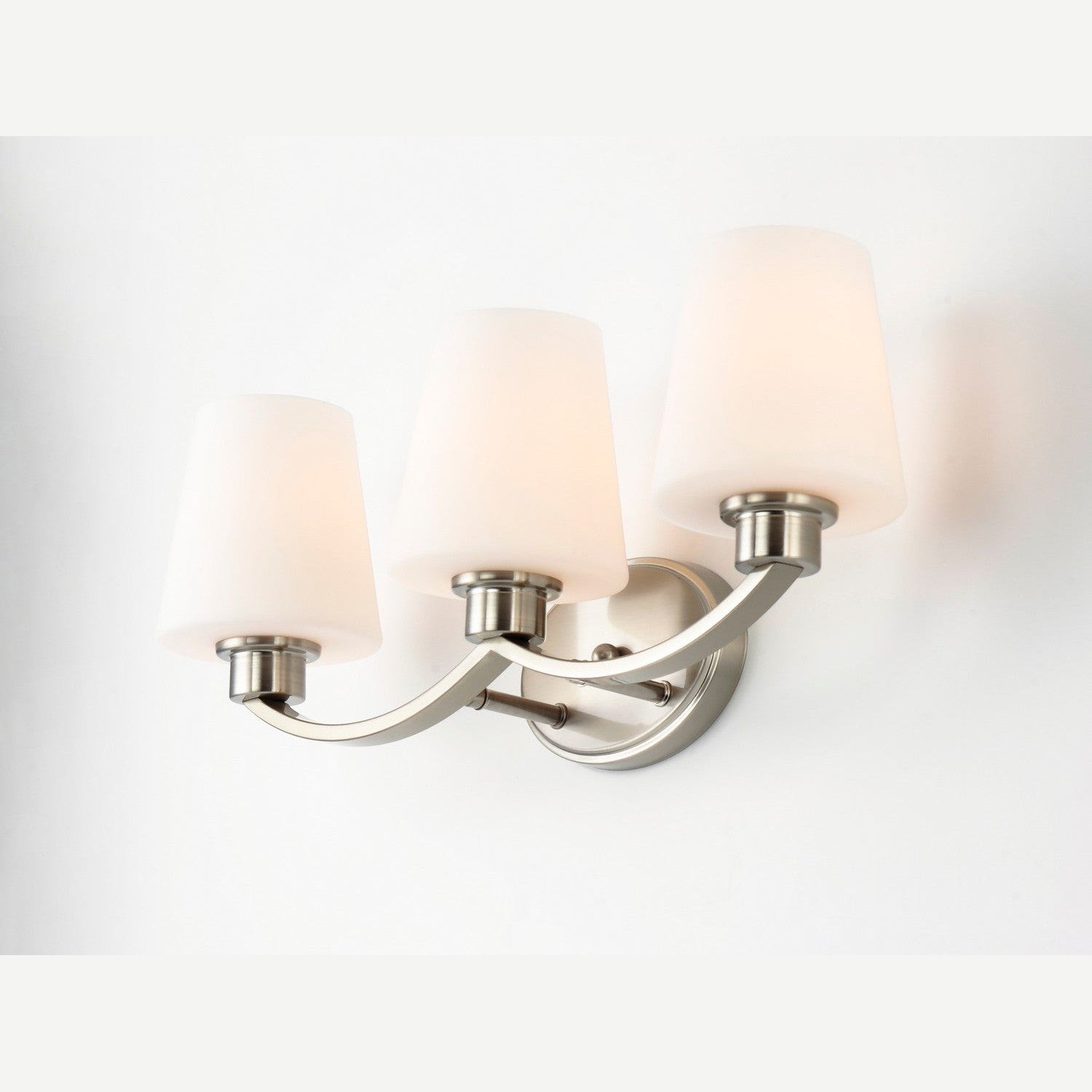 Maxim - 11833SWSN - Three Light Bath Vanity - Shelter - Satin Nickel