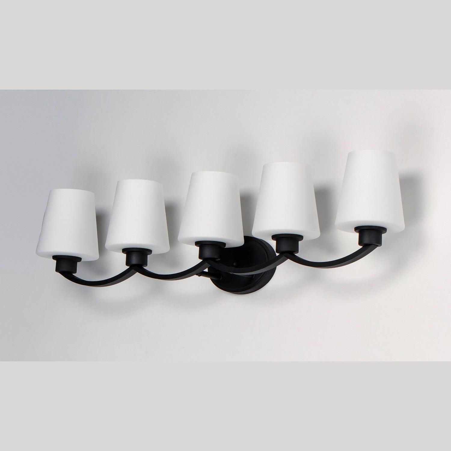 Maxim - 11835SWBK - Five Light Bath Vanity - Shelter - Black