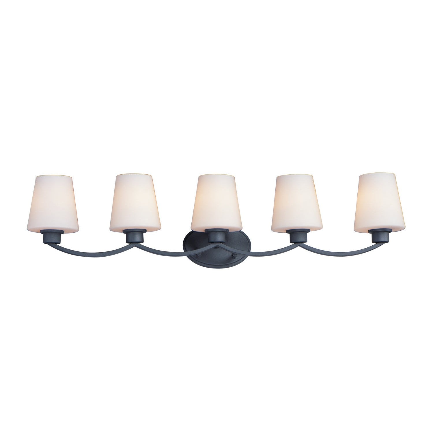 Maxim - 11835SWBK - Five Light Bath Vanity - Shelter - Black
