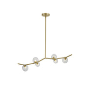 Avenue Lighting - HF4806-CLR - LED Chandelier - Hampton - Brushed Brass w/Clear Glass