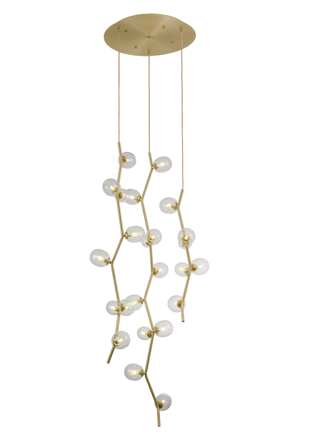 Avenue Lighting - HF4824-CLR - LED Pendant - Hampton - Brushed Brass w/Clear Glass