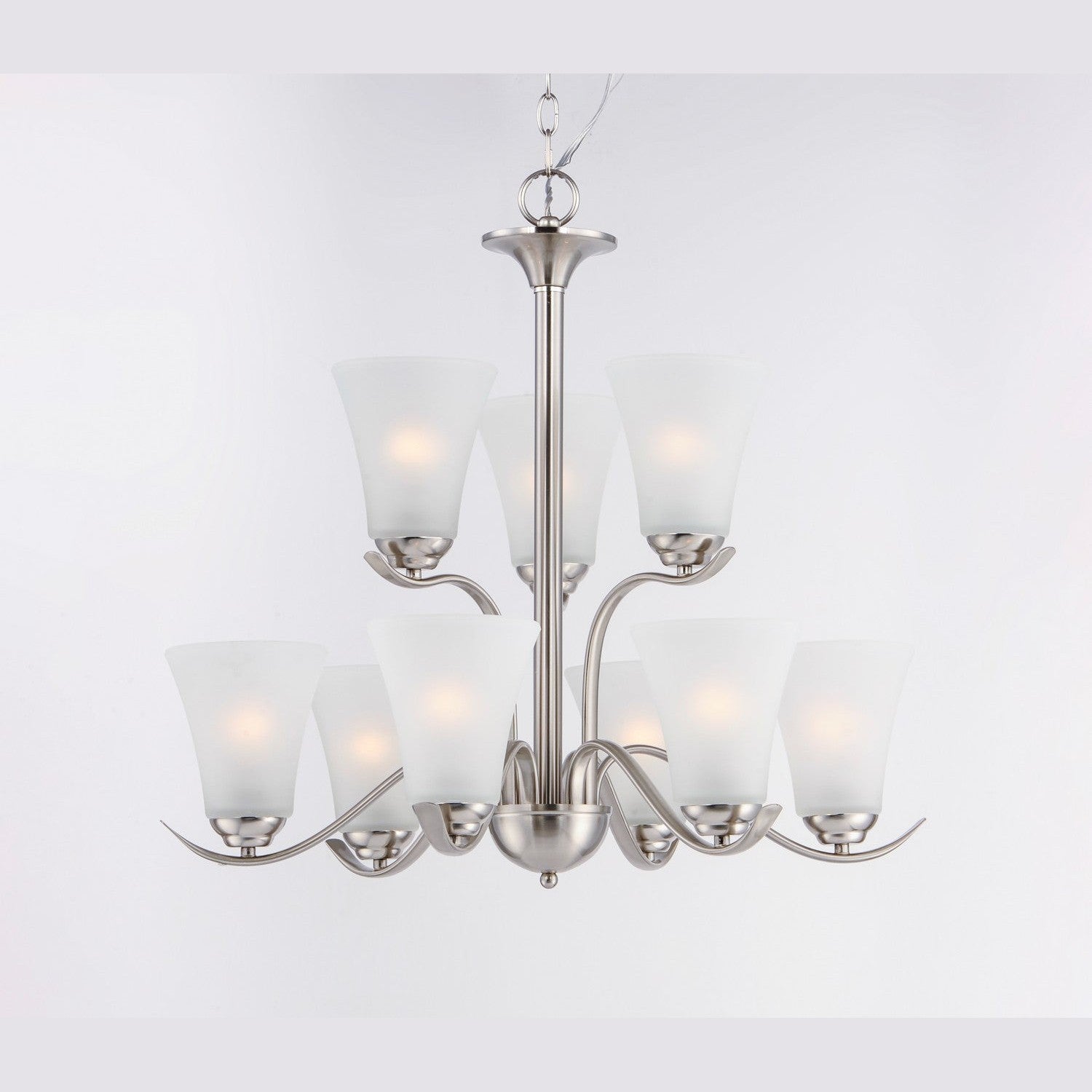 Maxim - 12076FTSN - Nine Light Chandelier - Vital - Satin Nickel