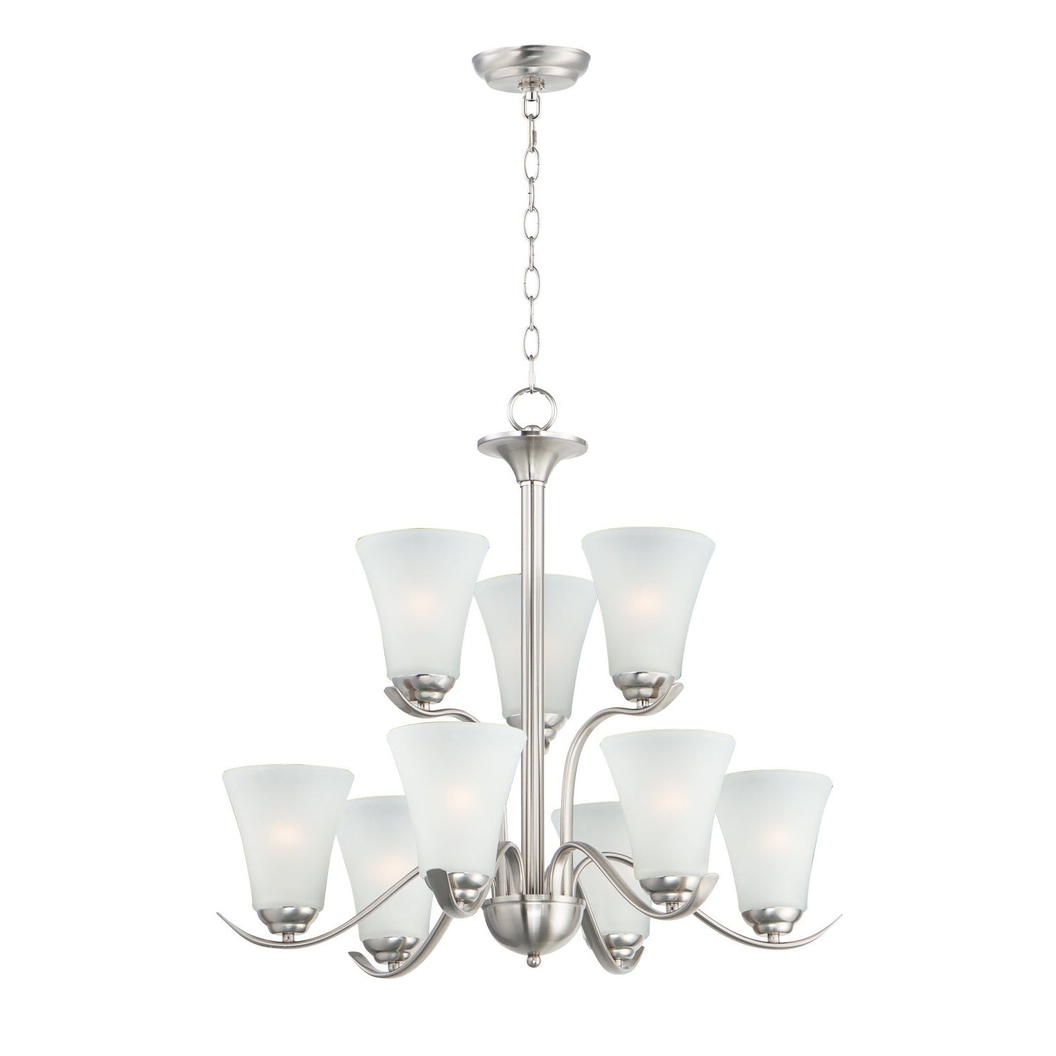 Maxim - 12076FTSN - Nine Light Chandelier - Vital - Satin Nickel
