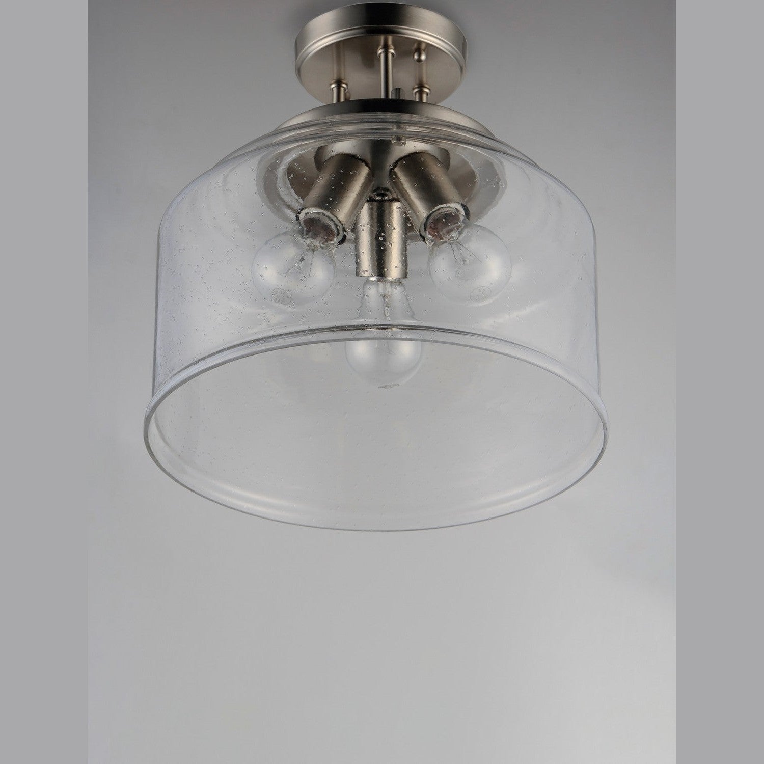 Maxim - 12271CDSN - Three Light Semi-Flush Mount - Acadia - Satin Nickel