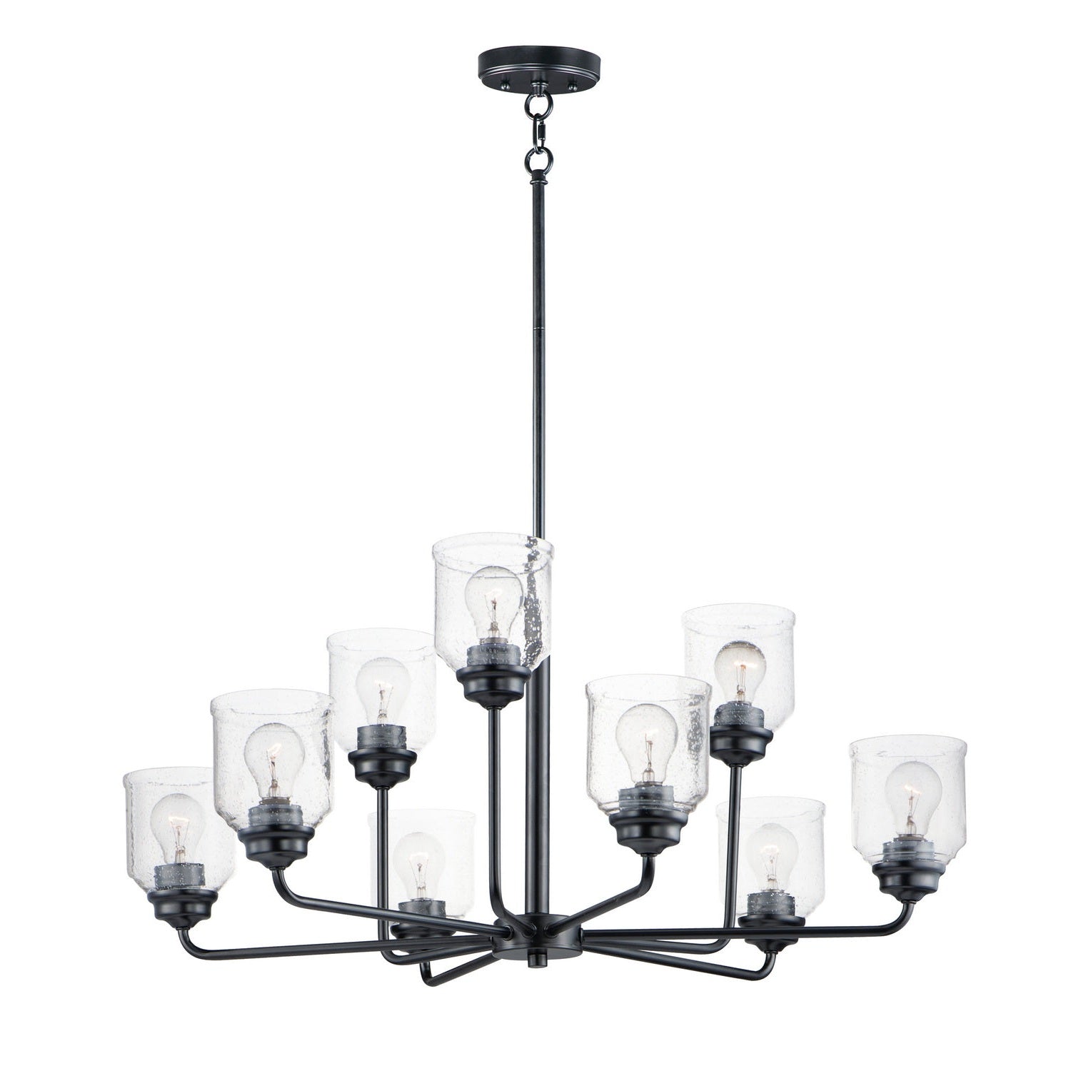 Maxim - 12277CDBK - Nine Light Chandelier - Acadia - Black