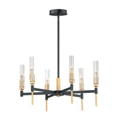 Maxim - 16125CLBKAB - LED Chandelier - Flambeau - Black / Antique Brass