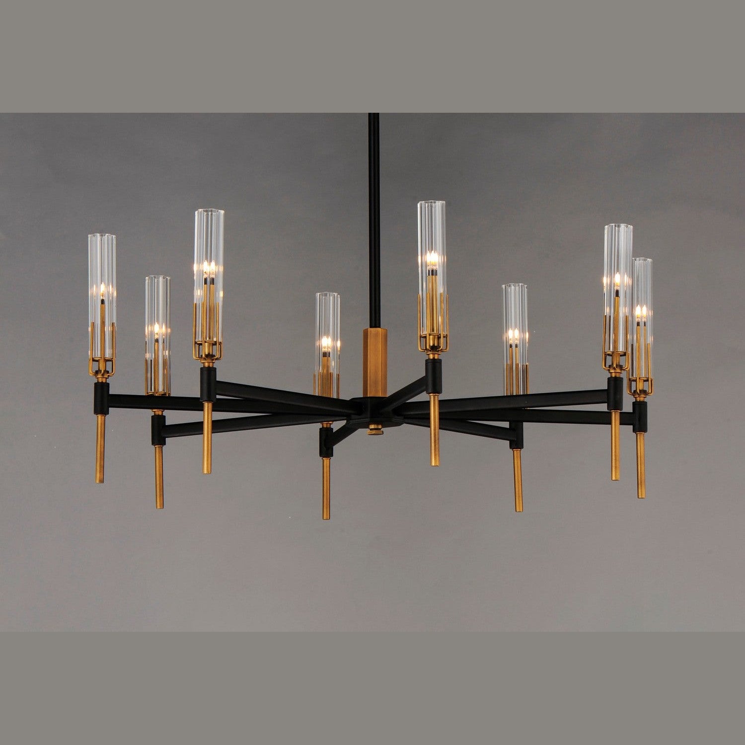 Maxim - 16128CLBKAB - LED Chandelier - Flambeau - Black / Antique Brass