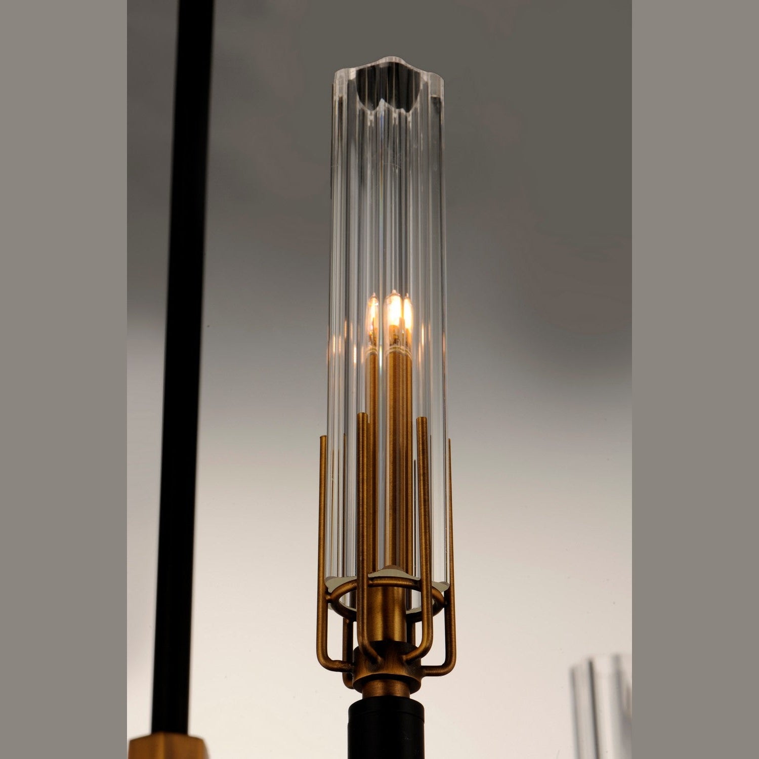 Maxim - 16128CLBKAB - LED Chandelier - Flambeau - Black / Antique Brass