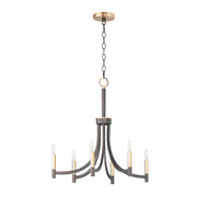 Maxim - 21526BZAB - Six Light Chandelier - Lyndon - Bronze / Antique Brass