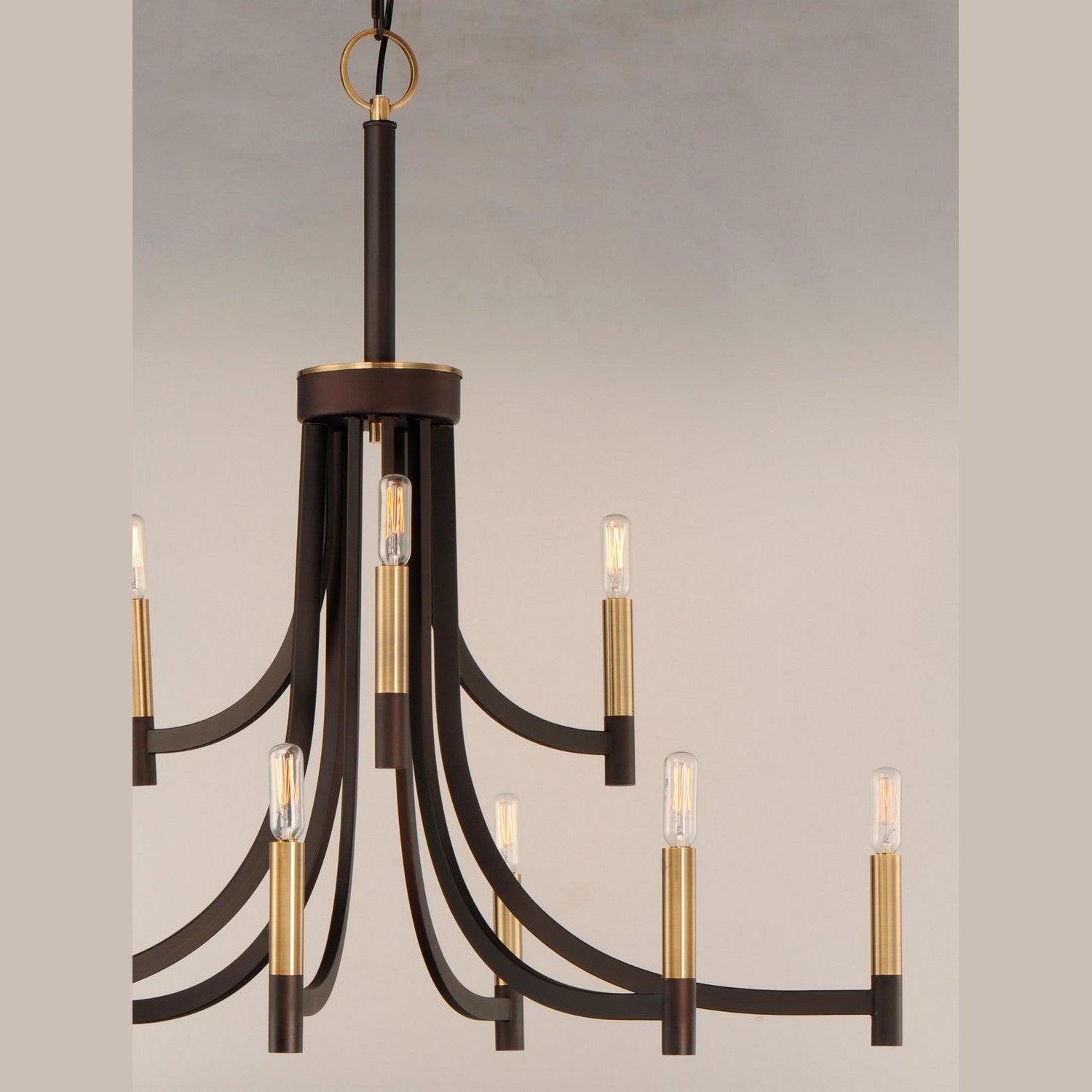 Maxim - 21529BZAB - Nine Light Chandelier - Lyndon - Bronze / Antique Brass