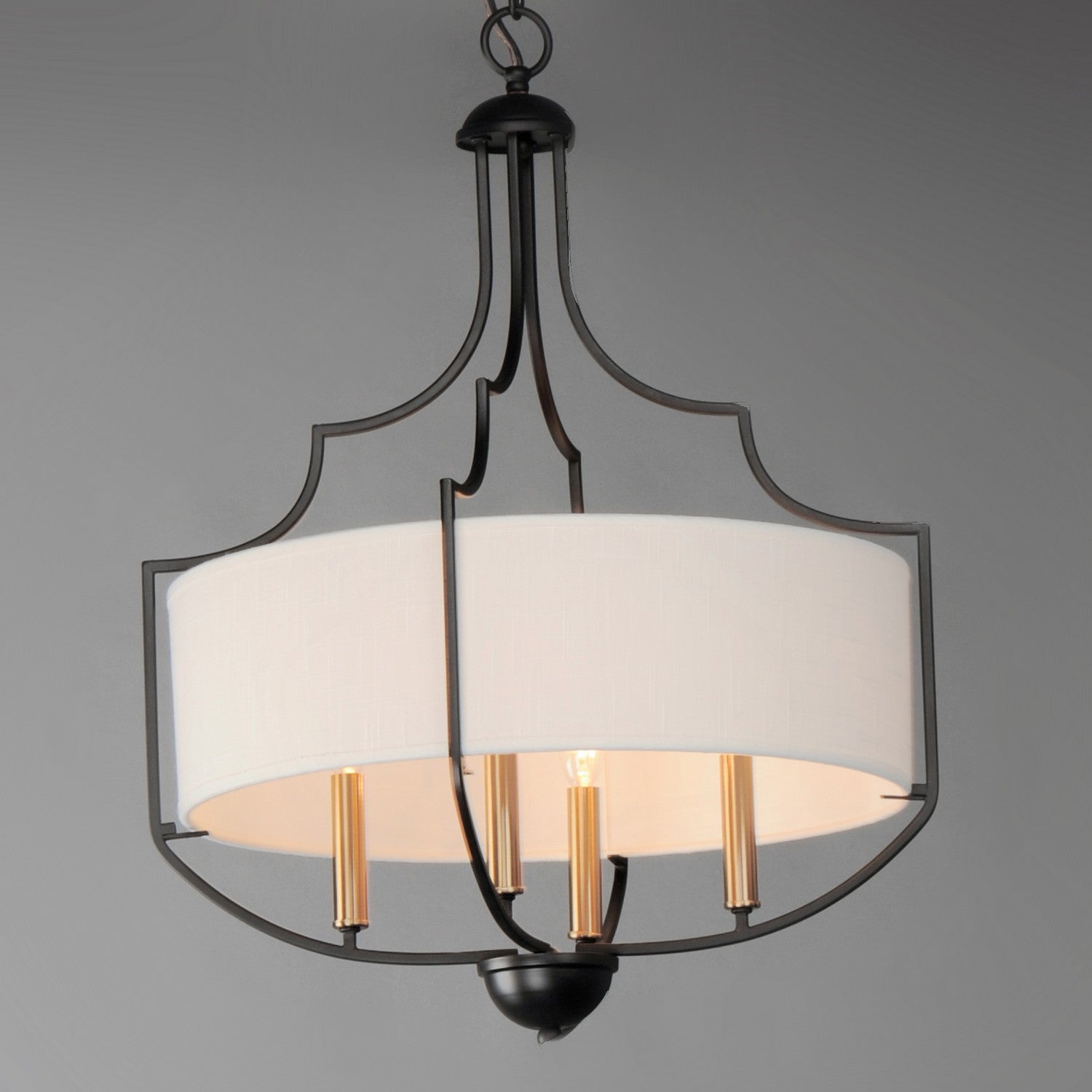 Maxim - 25284WLBZAB - Four Light Chandelier - Savant - Bronze / Antique Brass