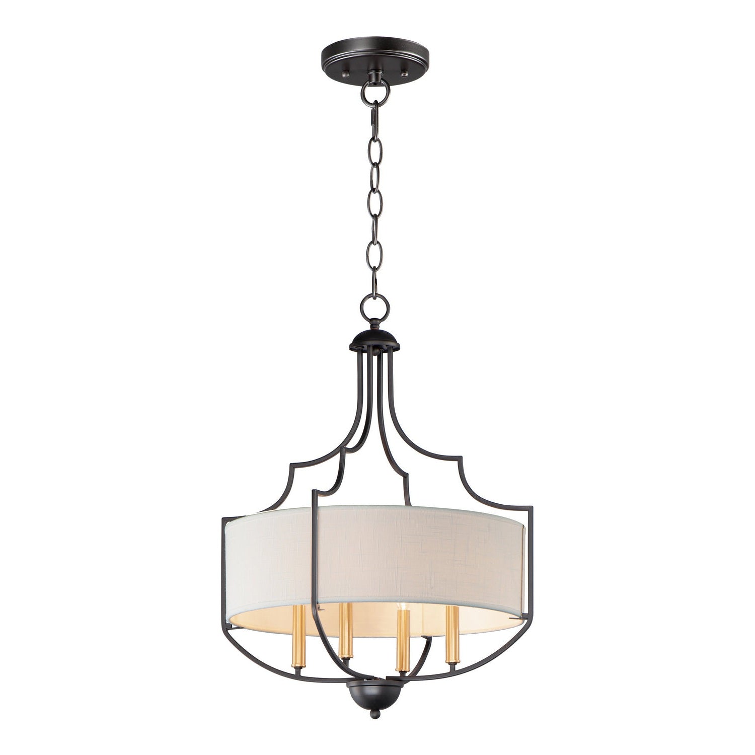 Maxim - 25284WLBZAB - Four Light Chandelier - Savant - Bronze / Antique Brass