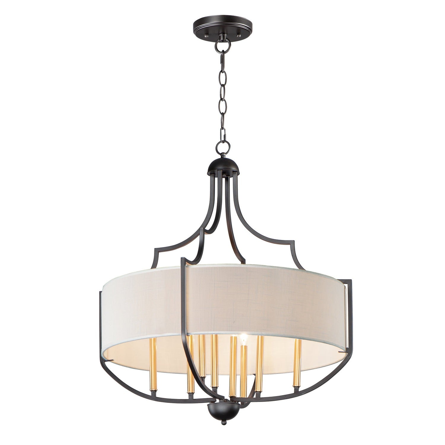 Maxim - 25285WLBZAB - Eight Light Chandelier - Savant - Bronze / Antique Brass