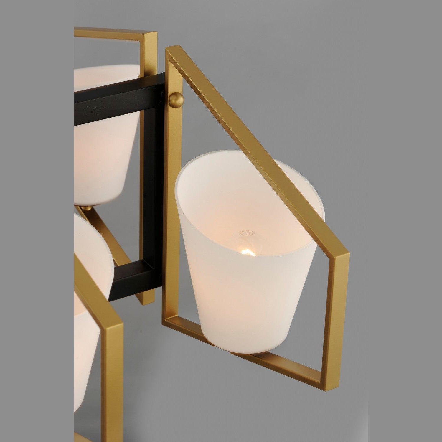 Maxim - 26358SWGLDBK - Eight Light Linear Pendant - Oblique - Gold / Black