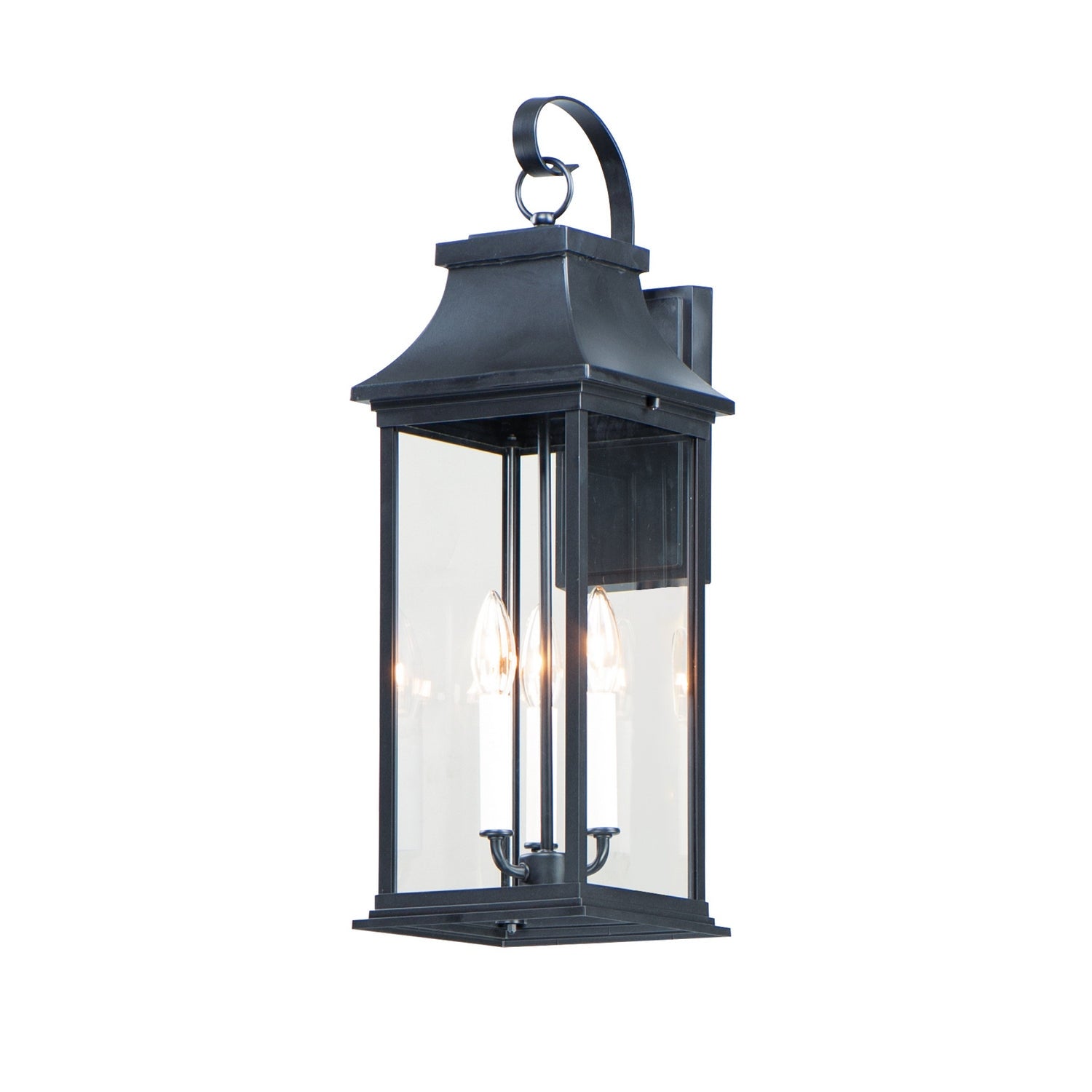 Maxim - 30024CLBK - Three Light Outdoor Wall Lantern - Vicksburg - Black