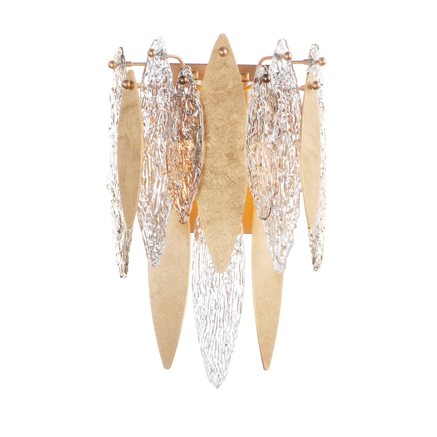 Maxim - 32322CLCMPGL - Three Light Wall Sconce - Majestic - Gold Leaf