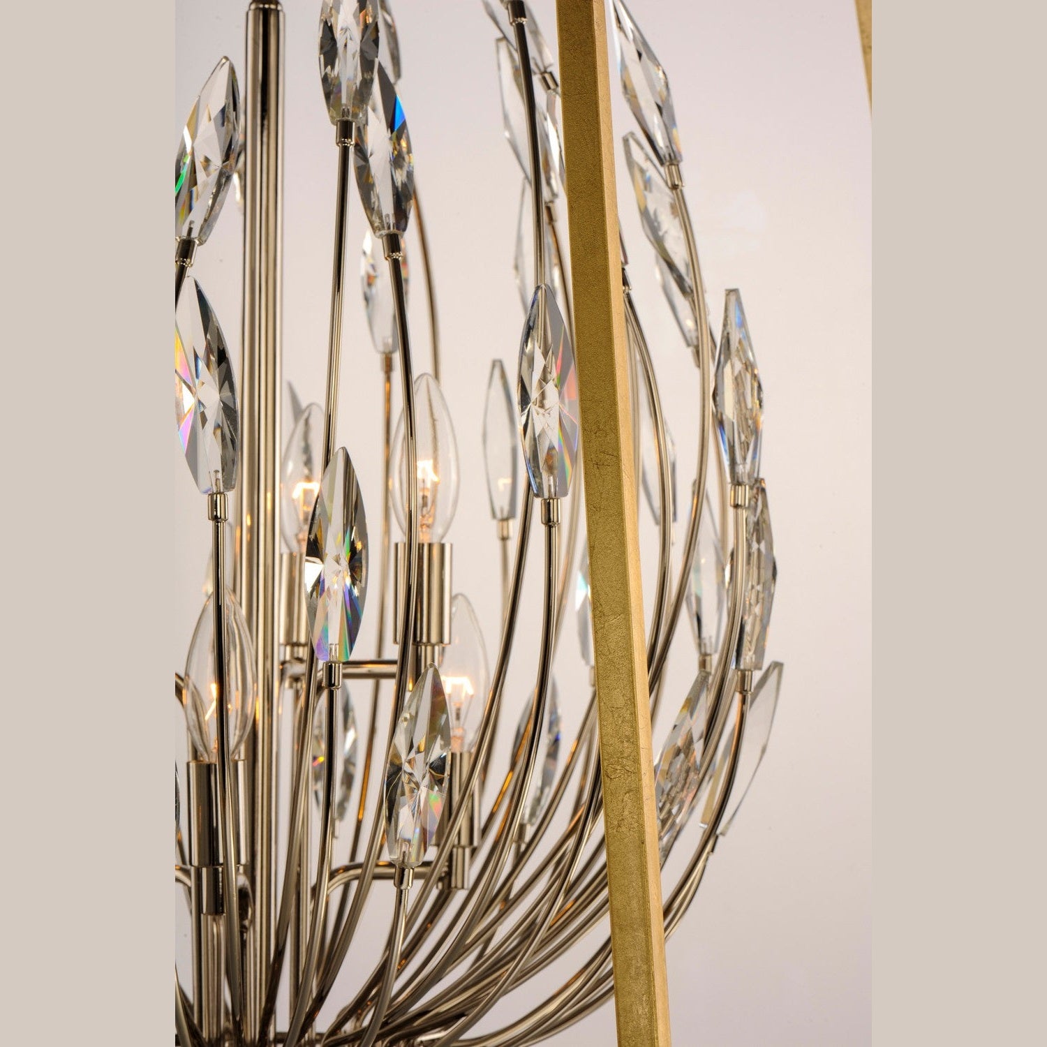 Maxim - 32406BCPNGL - Six Light Pendant - Bouquet - Polished Nickel / Gold Leaf