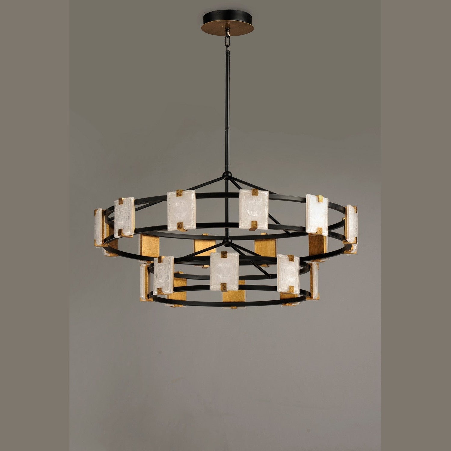 Maxim - 39538CYBKGL - LED Chandelier - Radiant - Black / Gold Leaf