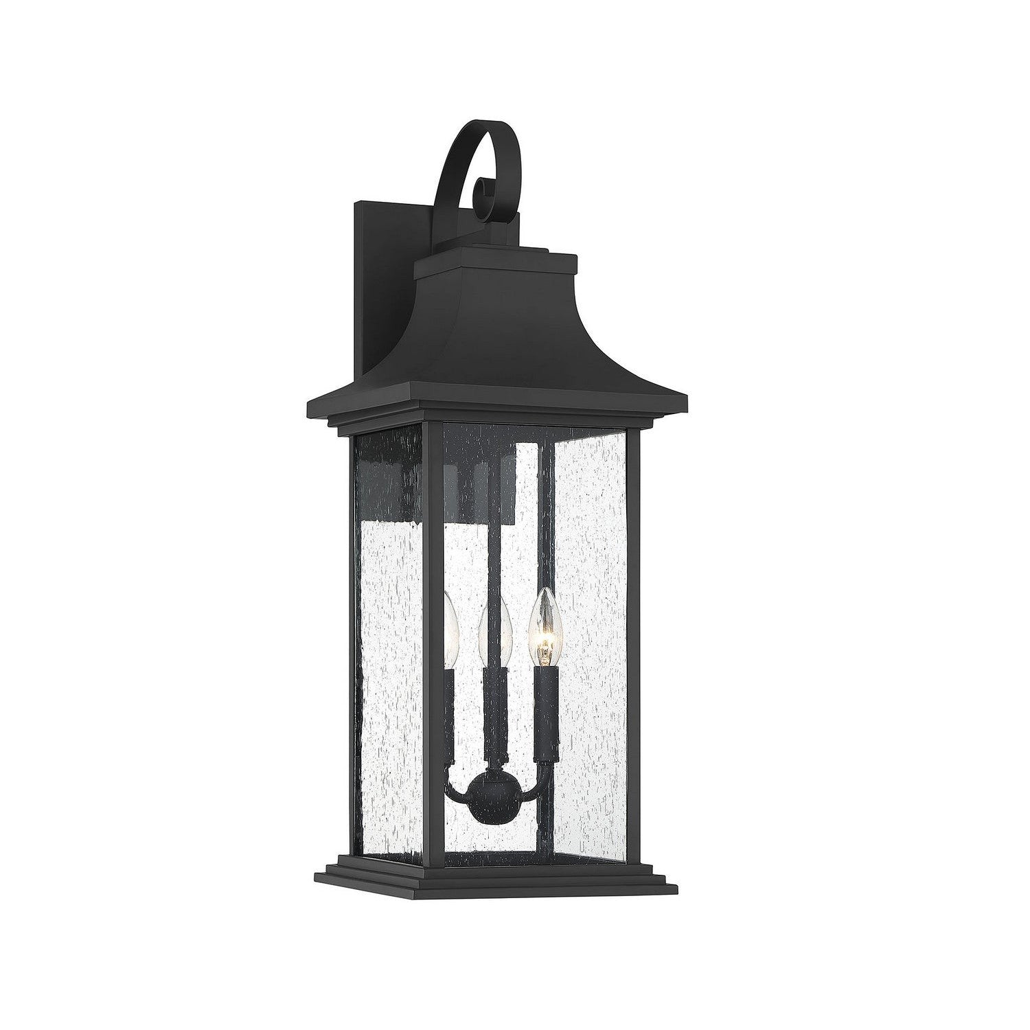 Savoy House - 5-452-BK - Three Light Outdoor Wall Sconce - Hancock - Matte Black