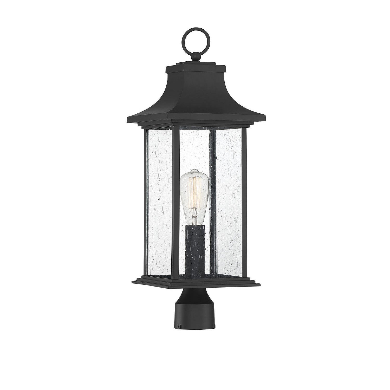 Savoy House - 5-454-BK - One Light Post Lantern - Hancock - Matte Black