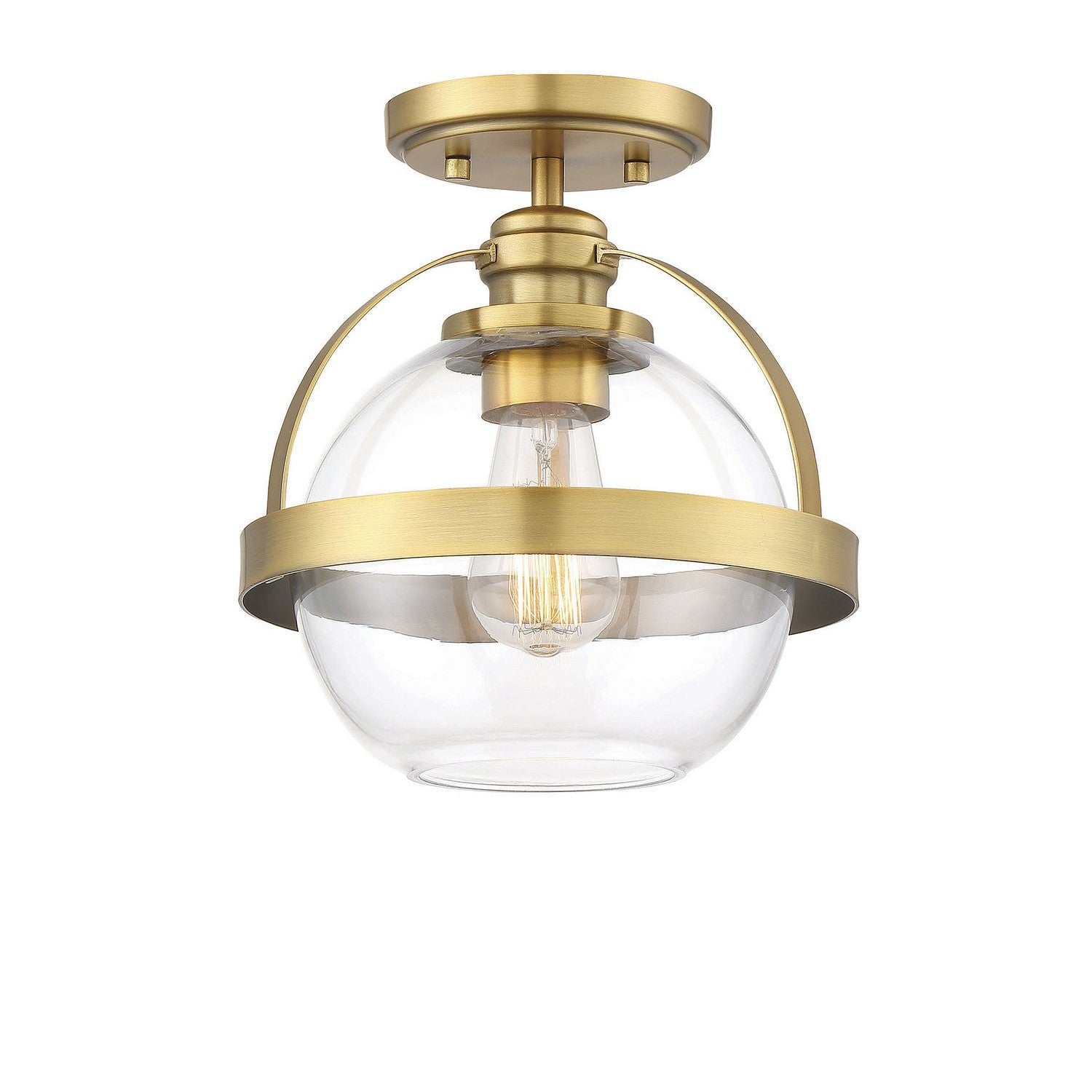 Savoy House - 6-7200-1-322 - One Light Semi-Flush Mount - Pendleton - Warm Brass