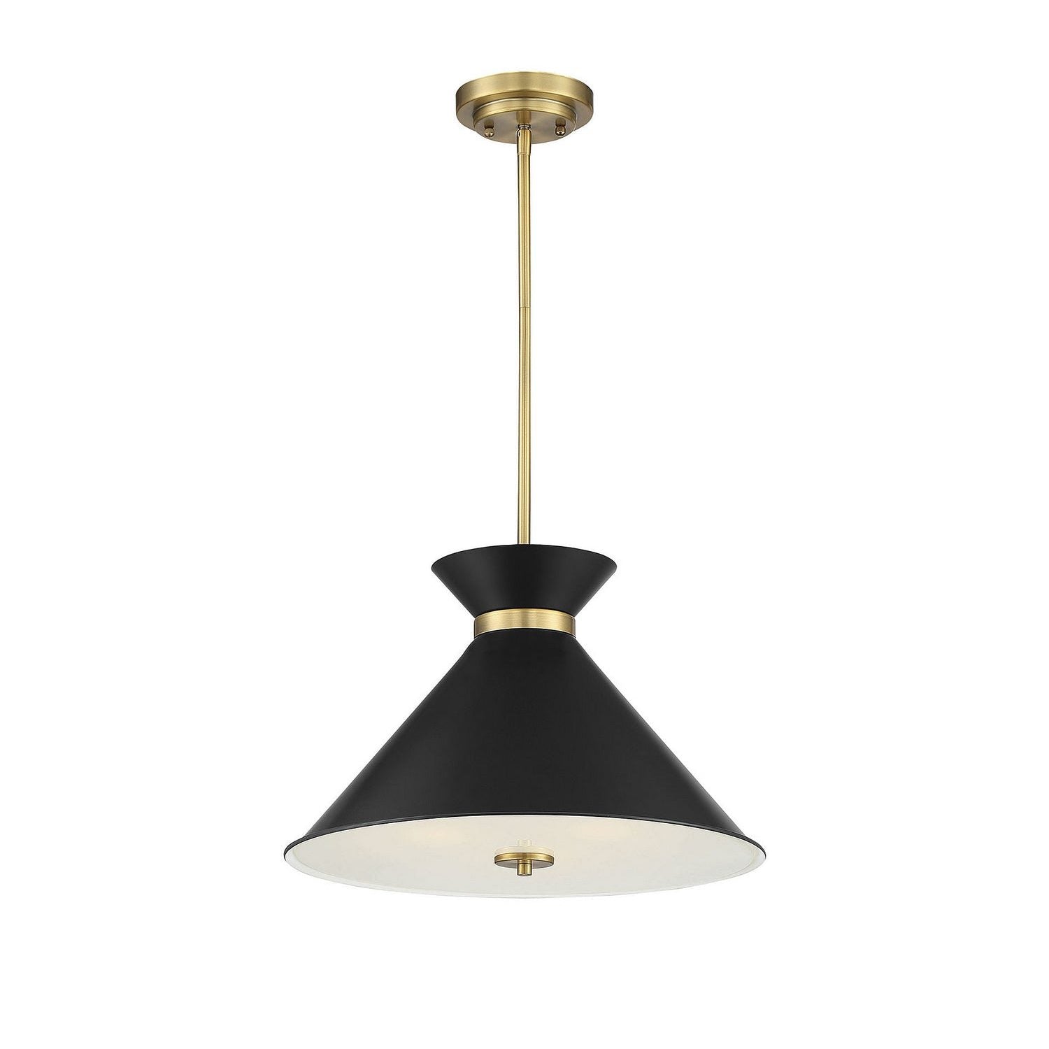 Savoy House - 7-2416-3-143 - Three Light Pendant - Lamar - Black with Warm Brass