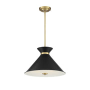 Savoy House - 7-2416-3-143 - Three Light Pendant - Lamar - Black with Warm Brass