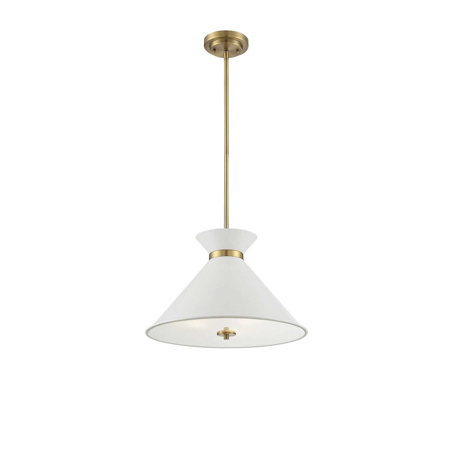 Savoy House - 7-2416-3-160 - Three Light Pendant - Lamar - White with Brass